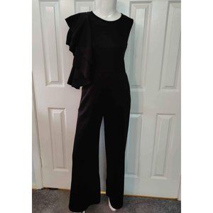 NIB Ruffled Sleeveless Wide Leg with Pockets Women's Jumpsuit Size Medium